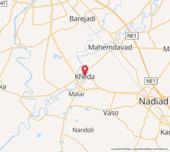 Map of Kheda, Gujarat