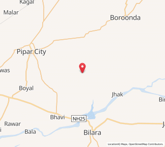 Map of Khejarla, Rajasthan