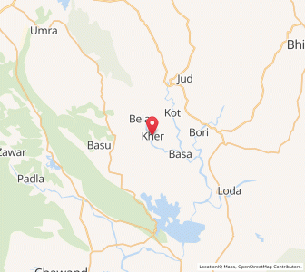 Map of Kher, Rajasthan