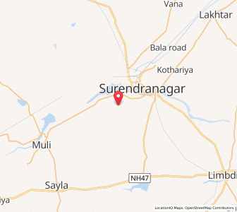 Map of Kherali, Gujarat