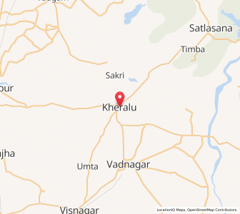 Map of Kheralu, Gujarat