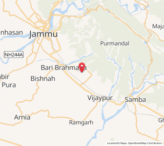 Map of Kheriyan, Kashmir
