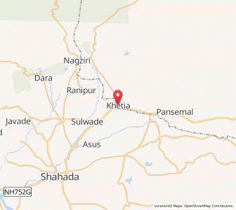 Map of Khetia, Maharashtra