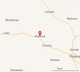 Map of Khetolai, Rajasthan