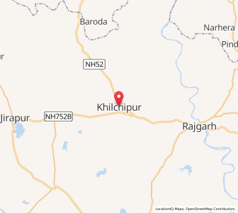 Map of Khilchipur, Rajasthan