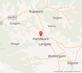 Map of Khirman-i-Hunud, Kashmir