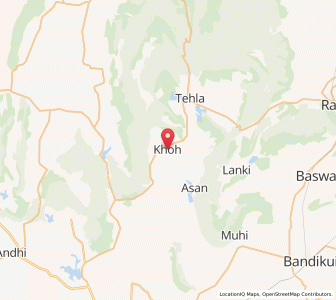 Map of Khoh, Rajasthan
