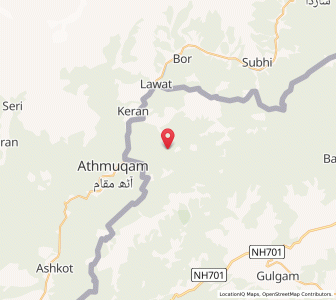 Map of Khorian, Kashmir