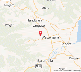 Map of Khowurwor, Kashmir