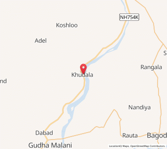 Map of Khudala, Rajasthan
