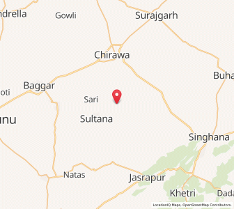 Map of Khudot, Rajasthan