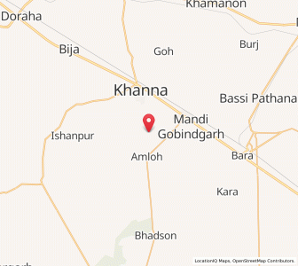Map of Khumanan, Punjab