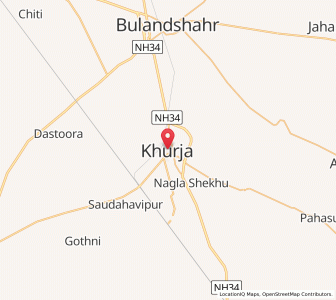 Map of Khurja, Uttar Pradesh