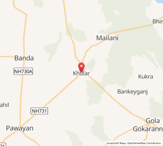 Map of Khutar, Uttar Pradesh