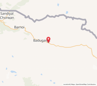Map of Khutian Thal, Kashmir