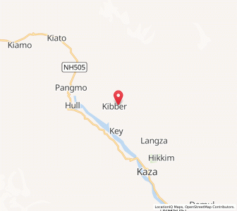 Map of Kibar, Himachal Pradesh
