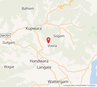Map of Kigam, Kashmir