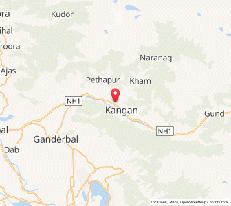Map of Kijapara, Kashmir