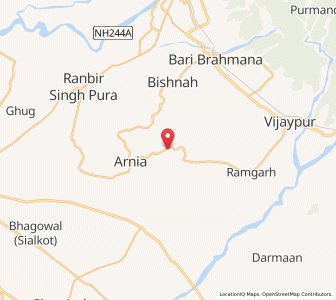 Map of Kilichpur, Kashmir