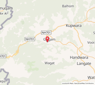 Map of Kinyal, Kashmir