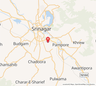 Map of Kinyehom, Kashmir