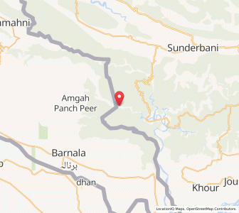 Map of Kirvil, Kashmir