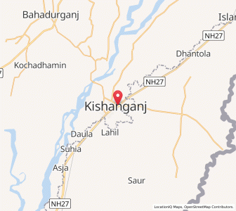 Map of Kishanganj, Bihar