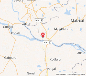 Map of Kistna, Andhra Pradesh