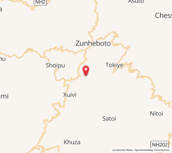 Map of Kiyekhu, Nagaland