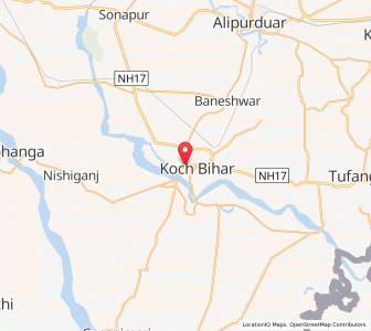 Map of Koch Bihar, West Bengal