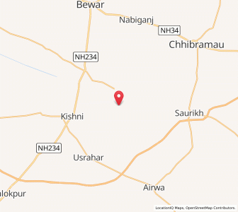 Map of Kodaria, Uttar Pradesh
