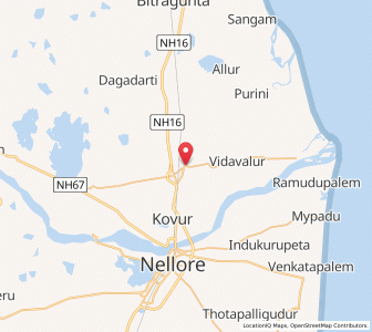 Map of Kodavaluru, Andhra Pradesh