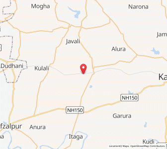 Map of Kognur, Karnataka