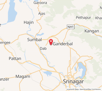 Map of Kohagund, Kashmir