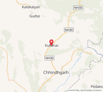Map of Kokanar, Chhattisgarh