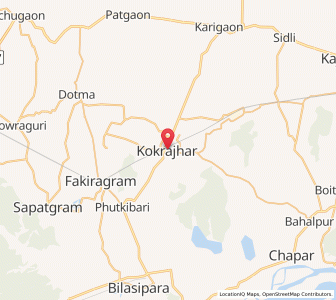 Map of Kokrajhar, Assam