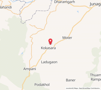 Map of Koksara, Odisha