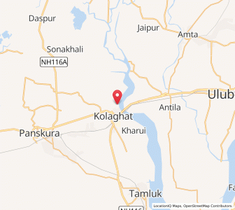 Map of Kola, West Bengal