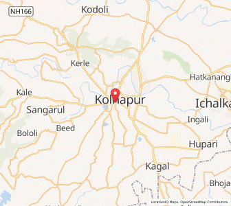 Map of Kolhapur, Maharashtra