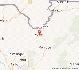 Map of Kolhui, Uttar Pradesh