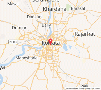 Map of Kolkata, West Bengal