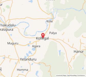 Map of Kollegal, Karnataka