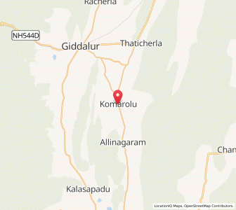 Map of Komarolu, Andhra Pradesh