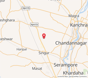 Map of Komdhara, West Bengal