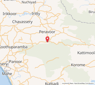 Map of Kommeri, Kerala