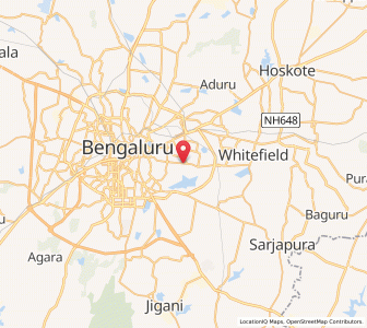 Map of Konen Agrahar, Karnataka