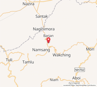 Map of Kongan, Nagaland