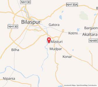 Map of Koni, Chhattisgarh