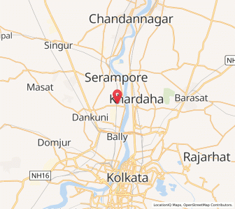 Map of Konnagar, West Bengal