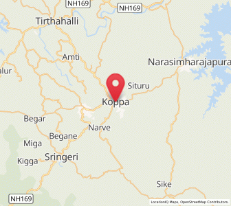 Map of Koppa, Karnataka